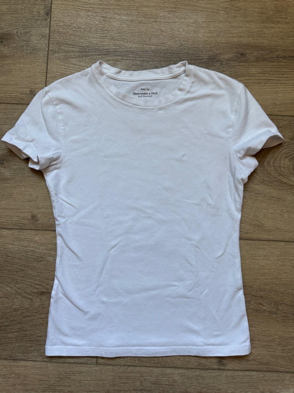 Abercrombie & Fitch White Short Sleeve Baby Tee